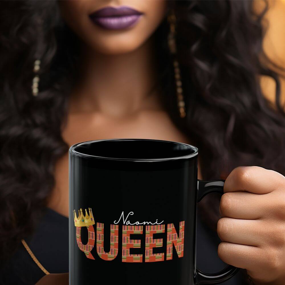 Custom Queen black mug