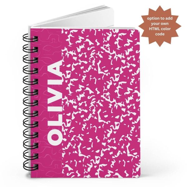 Custom color notebook