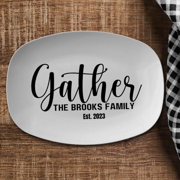 Custom family name platter