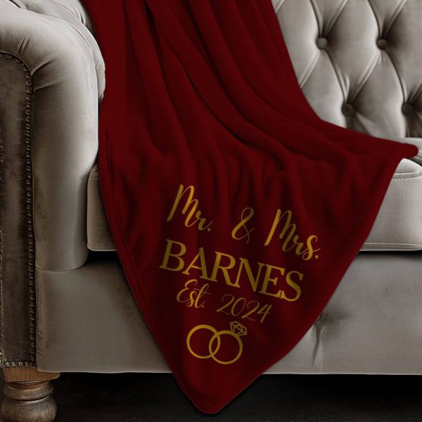 Personalized Mr. & Mrs. blanket