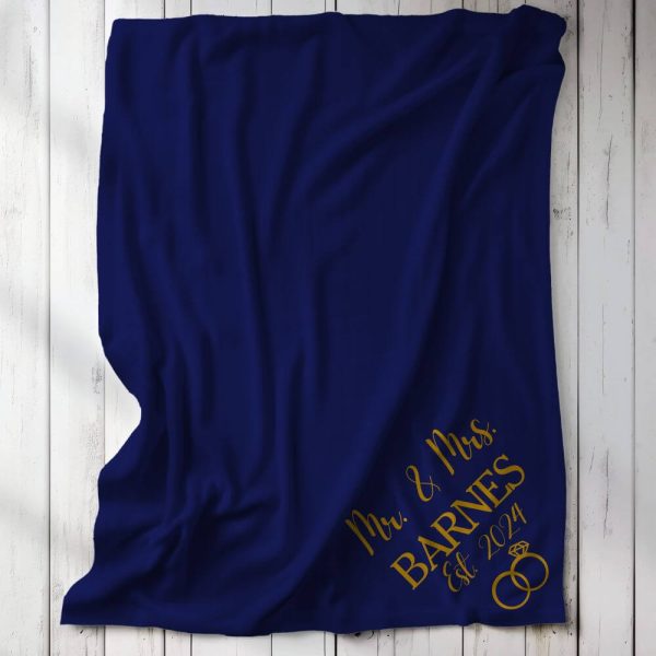 Personalized Mr. & Mrs. blanket