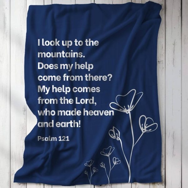 I Look Up To The Mountains Psalm 121 Blanket