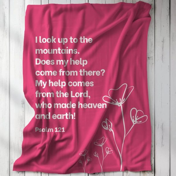 I Look Up To The Mountains Psalm 121 Blanket