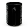 Notebook pattern black mug