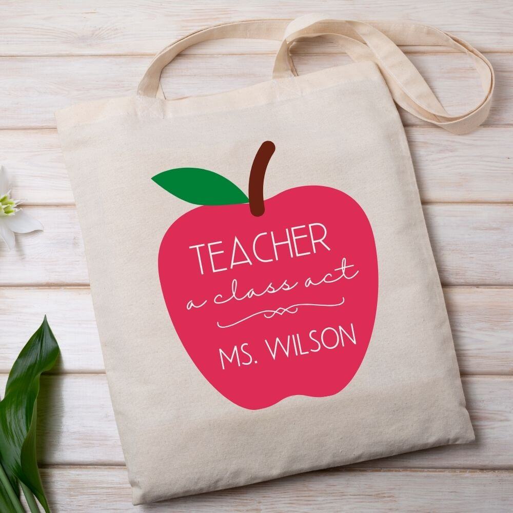 Teacher custom tote bag