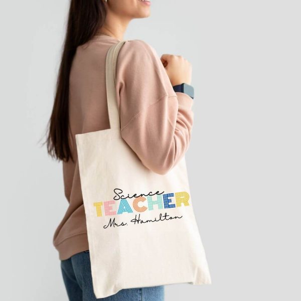 Teacher custom tote bag