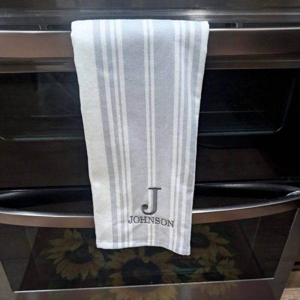 Custom embroidered towel