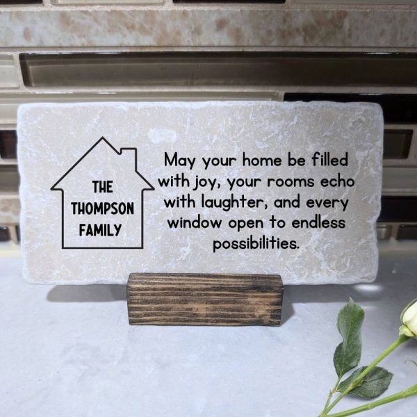 Custom housewarming tile decor