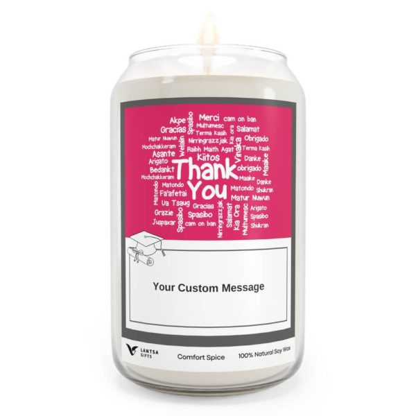 Graduate Thank You Custom Candle
