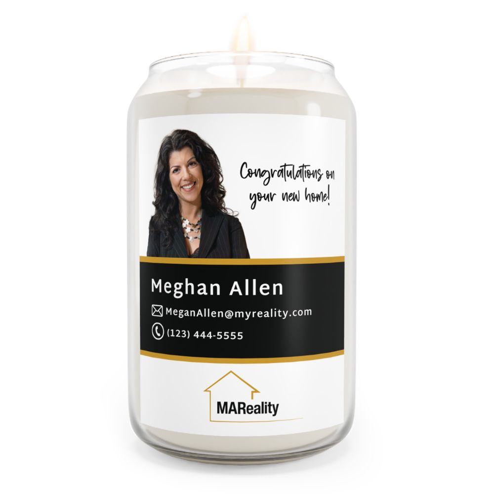 Realtor custom candle gift