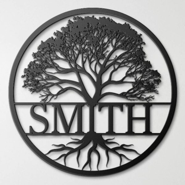 Custom Tree of Life Name Die Cut Wall Art