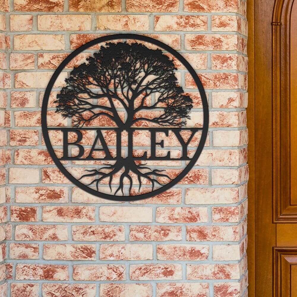 Custom Tree of Life Name Die Cut Wall Art