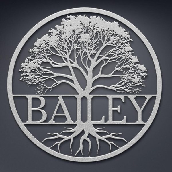 Custom Tree of Life Name Die Cut Wall Art