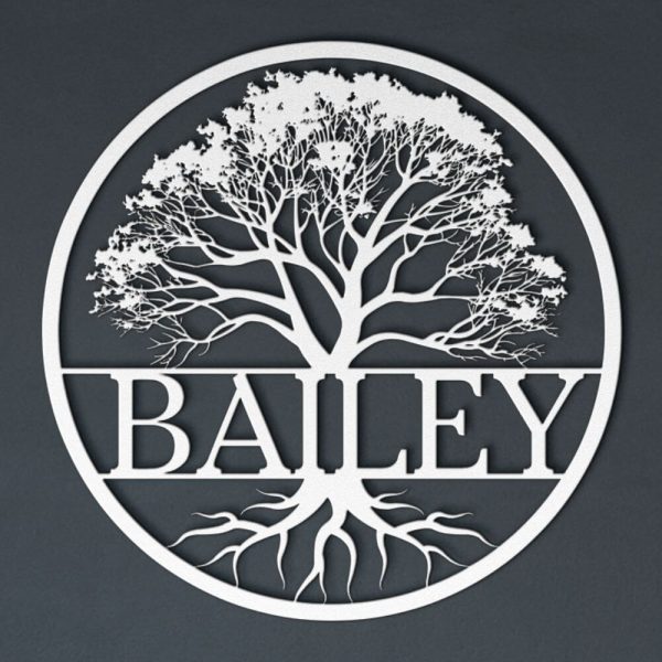 Custom Tree of Life Name Die Cut Wall Art