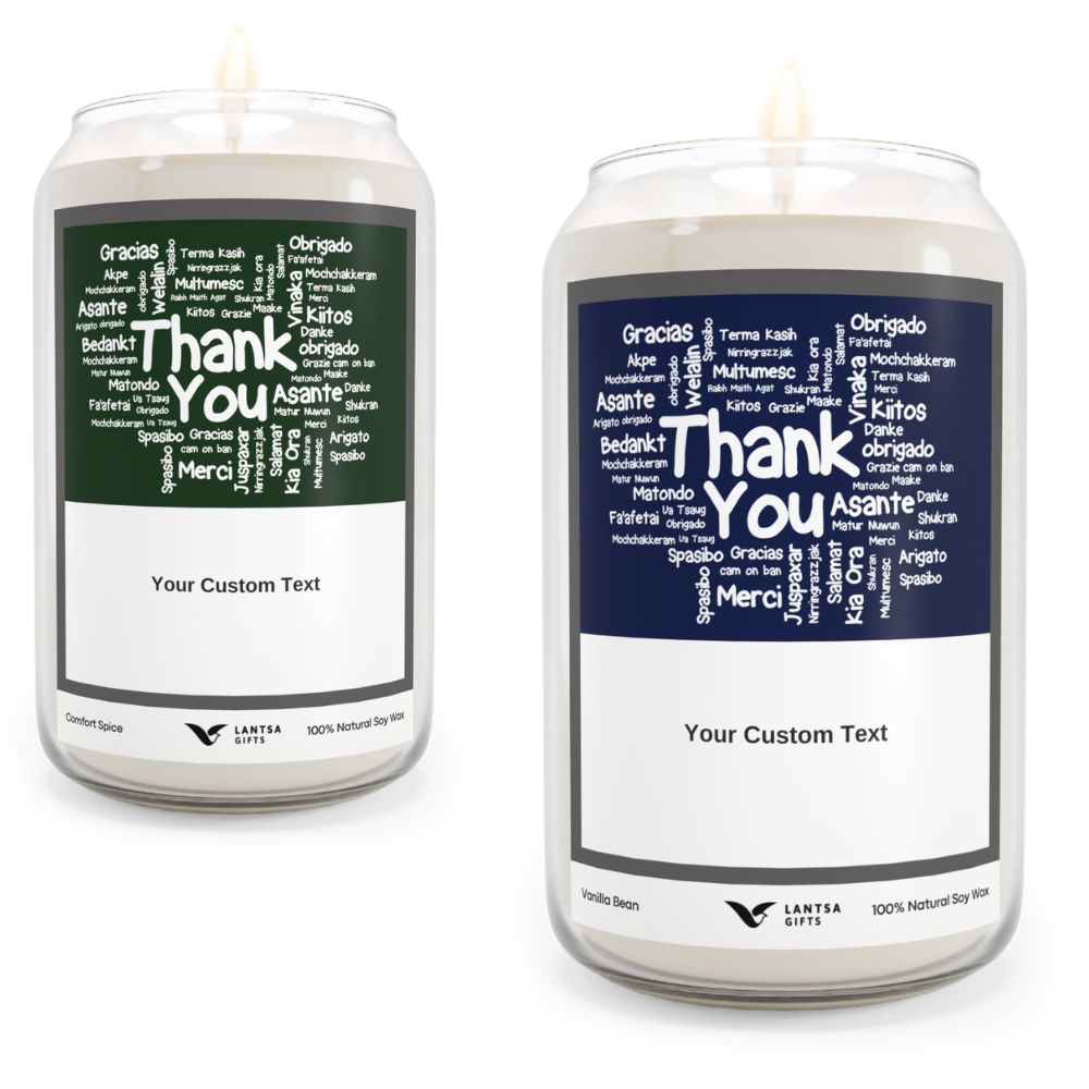 Custom Thank You Candle