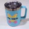 Pencil monogram teacher custom mug tumbler