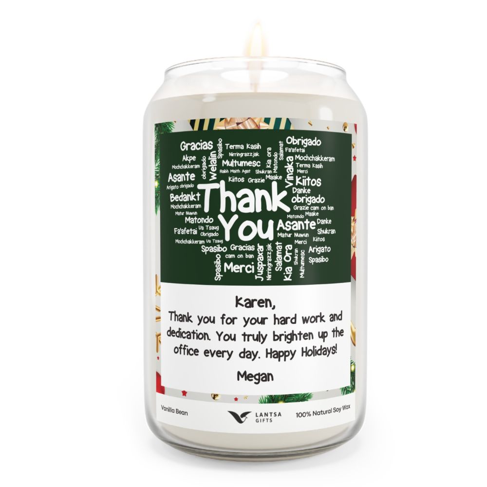 Thank You Custom Candle