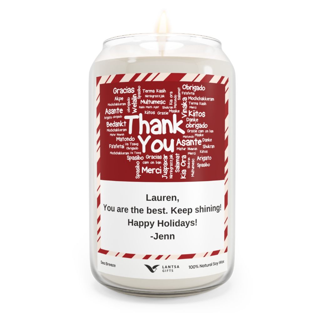 Holiday custom candle