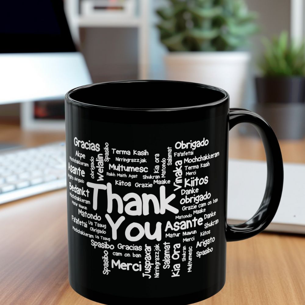 Custom thank you mug