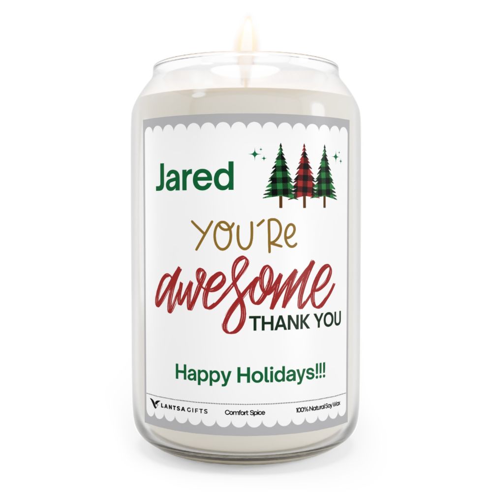 Custom Holiday Candle