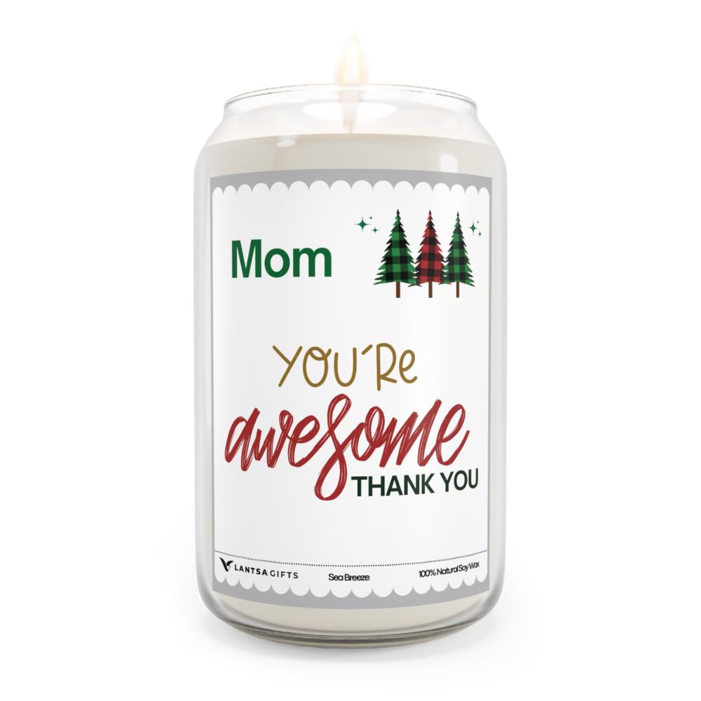 Custom holiday candle