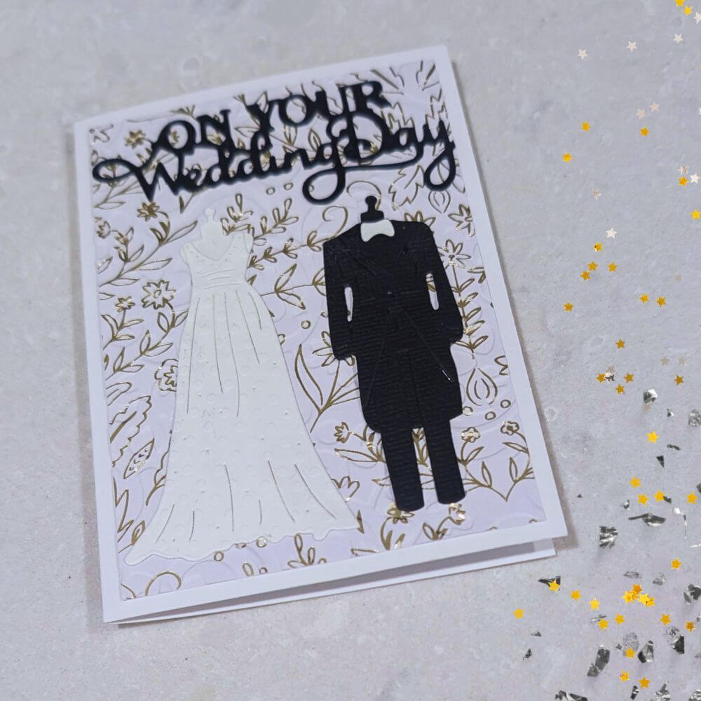 Handmade wedding greeting card