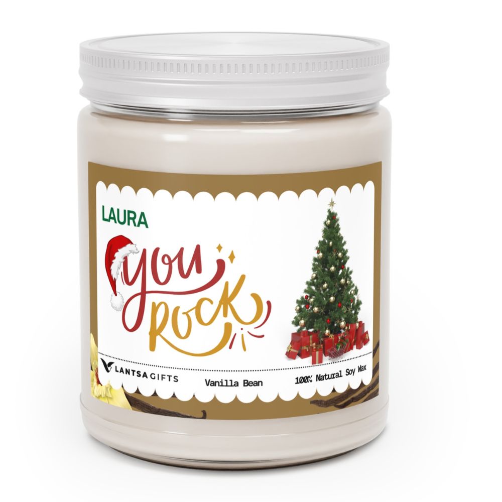 Merry Christmas Custom Candle