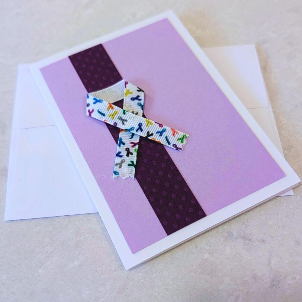 Cancer fighter handmade greeting card