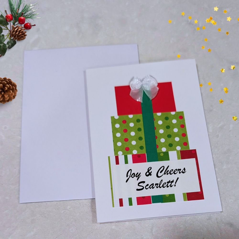 Custom holiday handcrafted greeting card