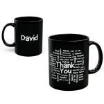 Black Multilingual Thank You Mug $0.00