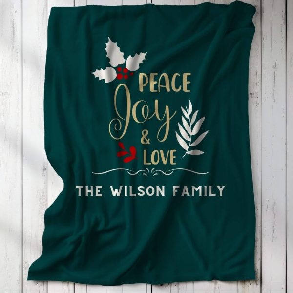 Custom family Christmas blanket