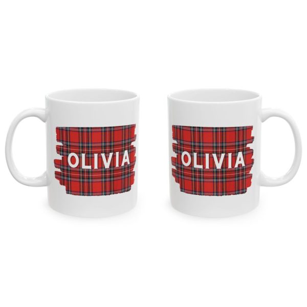 Tartan holiday custom mug