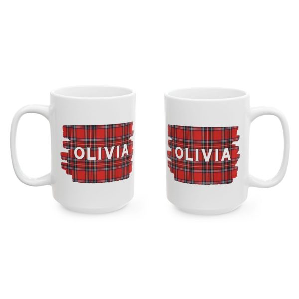 Tartan holiday custom mug