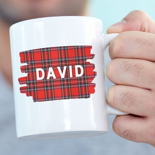 Tartan holiday custom mug