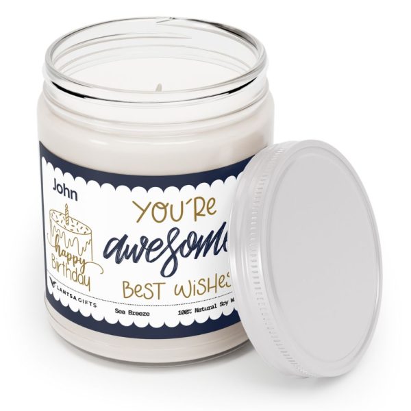 Custom Candle Birthday Gift