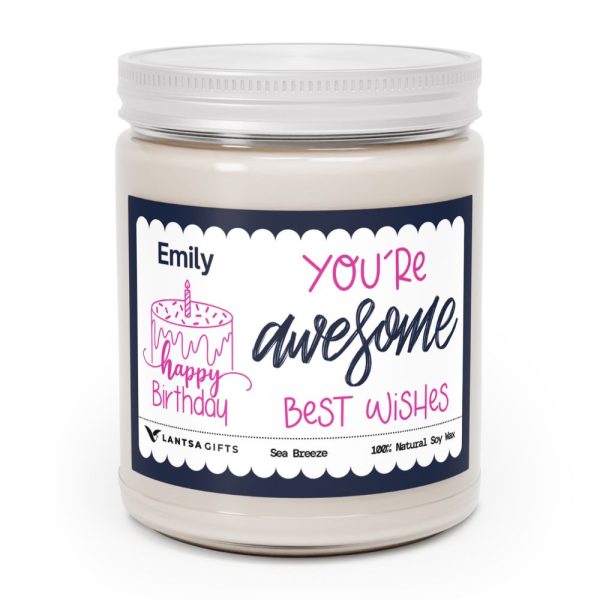 You are awesome custom candle gift