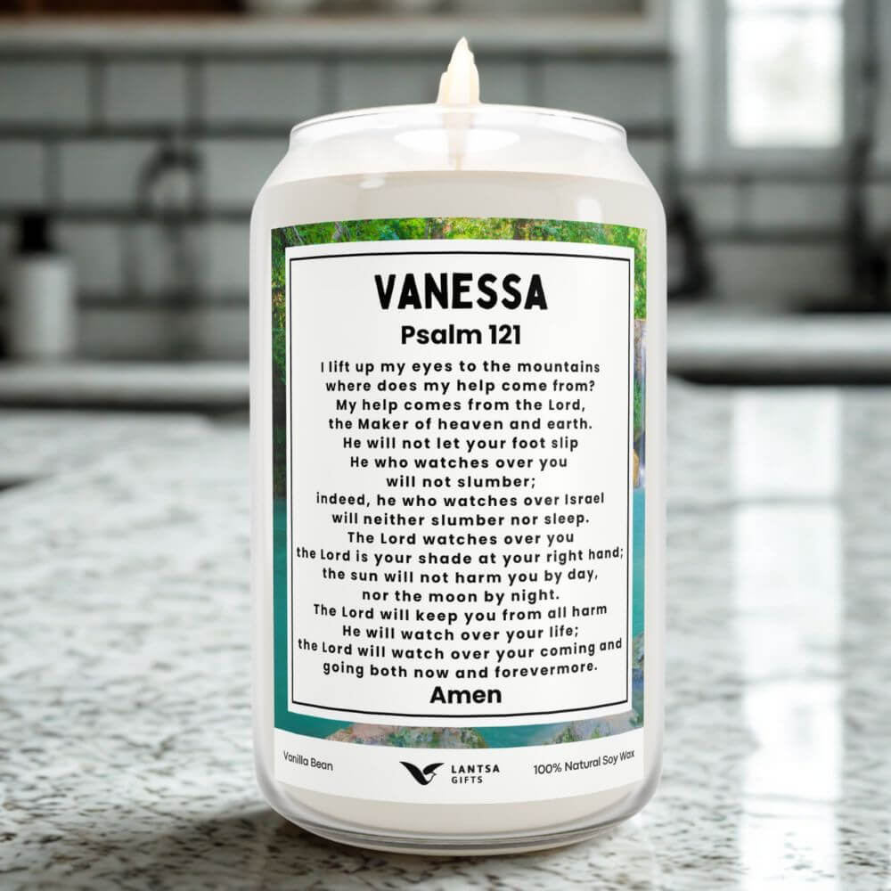 Psalm 121 prayer custom candle