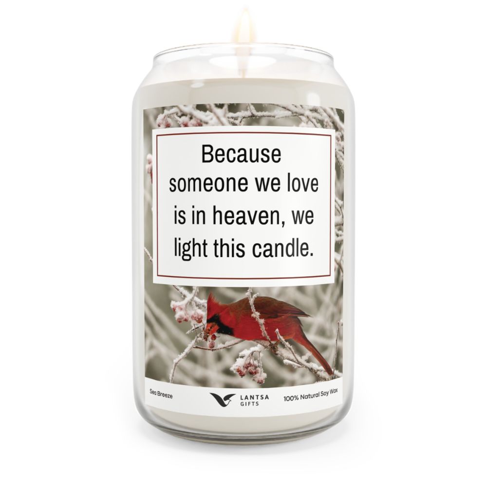 Sympathy holiday candle