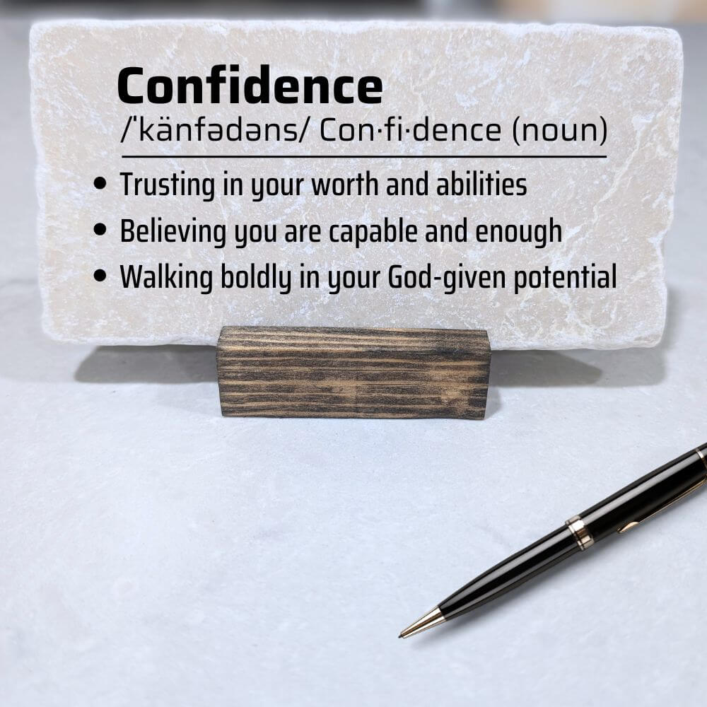 Confidence Desktop Stone Decor, Motivational, Inspirational desktop decor