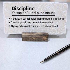 Discipline Desktop Stone Decor, Motivational, Inspirational desktop decor