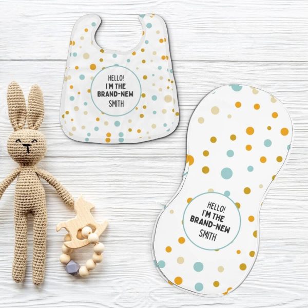 Baby shower gift set polka dot design