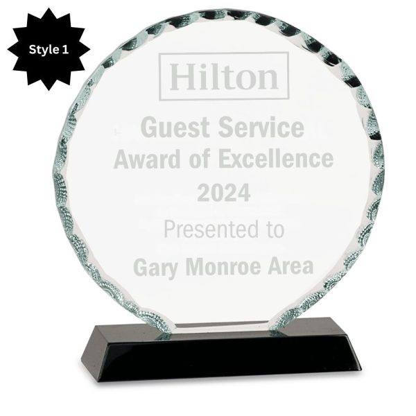 Custom glass award