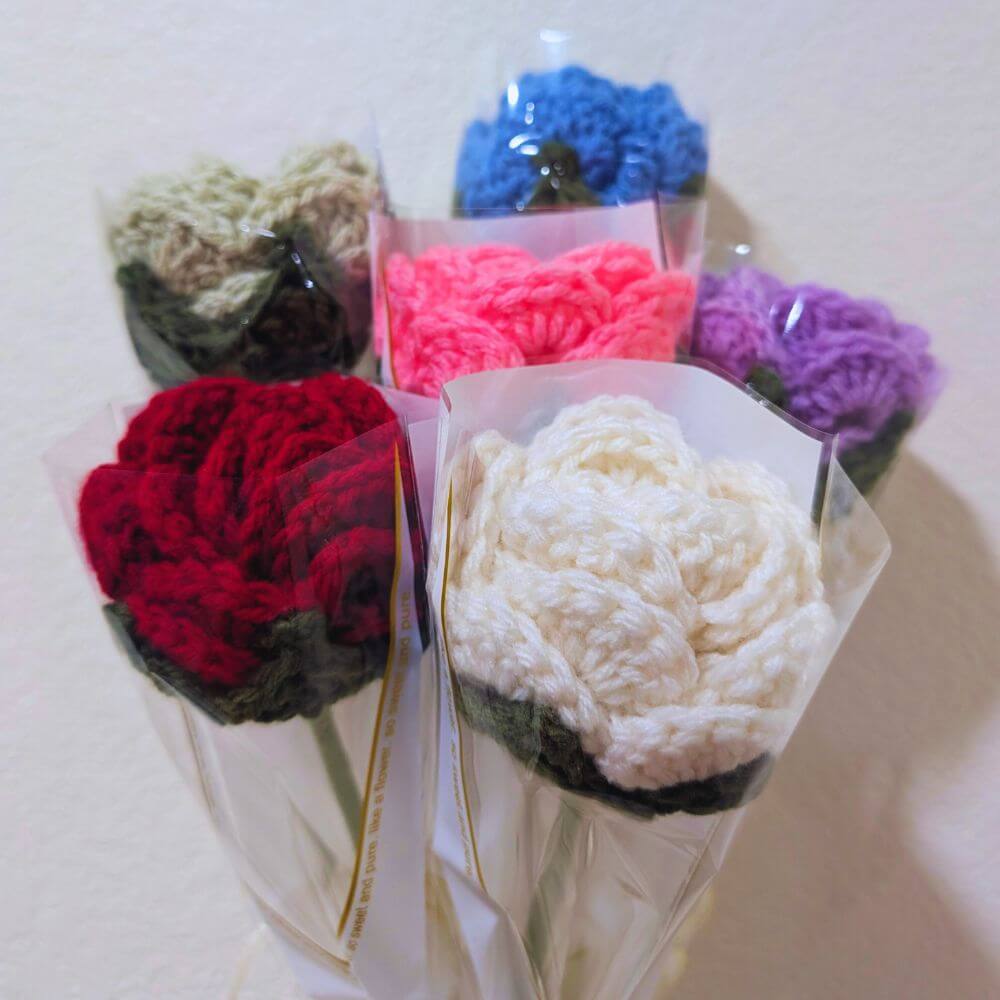 Custom crochet flower bouquet