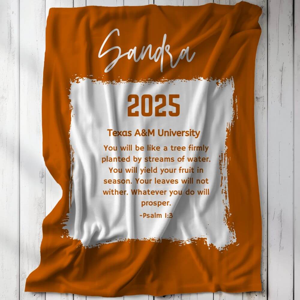 Custom inspirational blanket