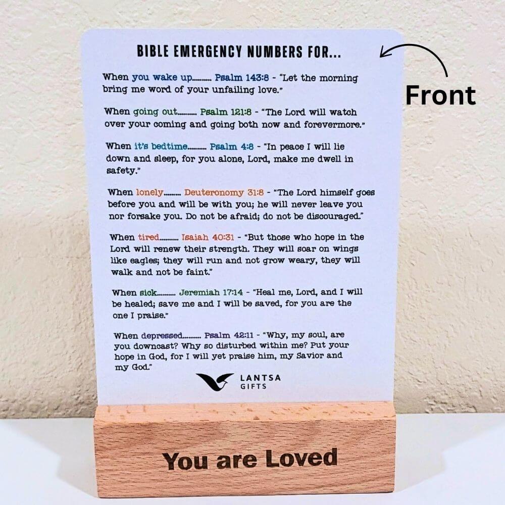 Custom Inspirational Bible Verses Desk Decor