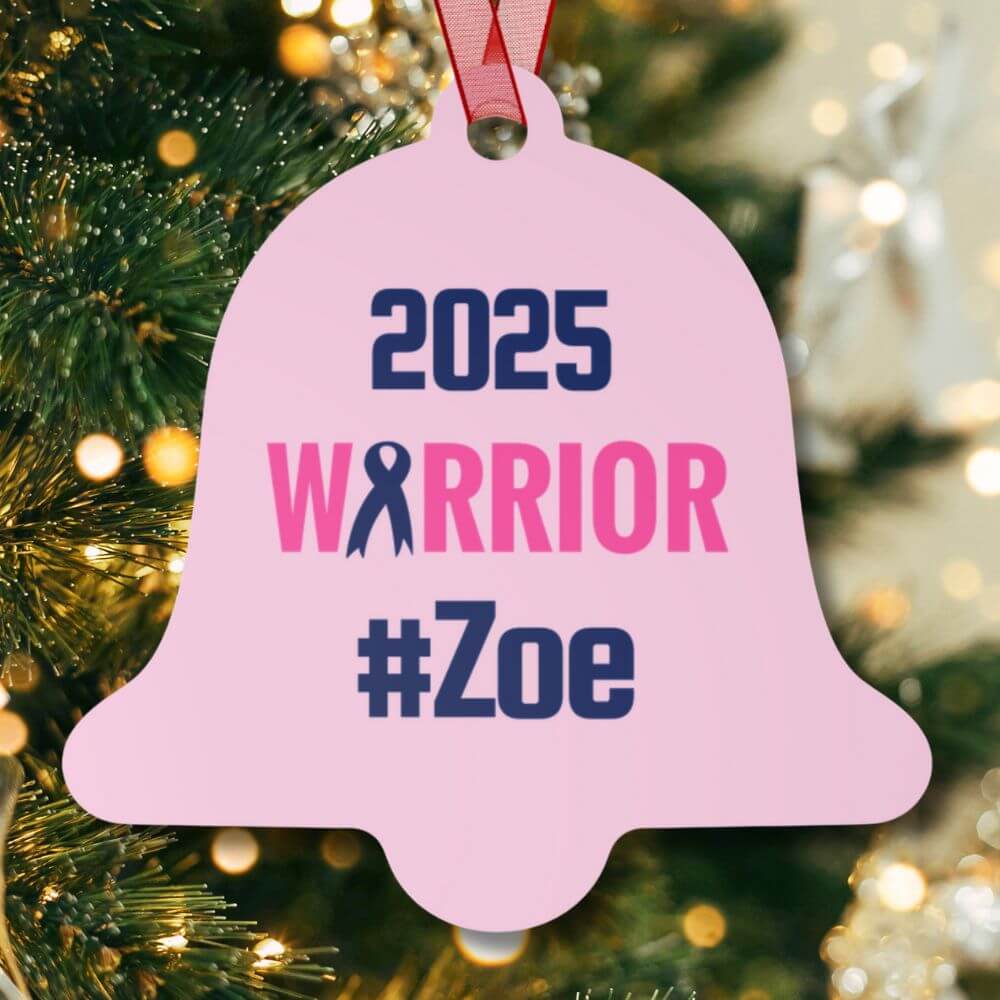 Personalized cancer warrior ornament