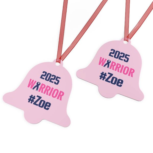 Personalized cancer warrior ornament