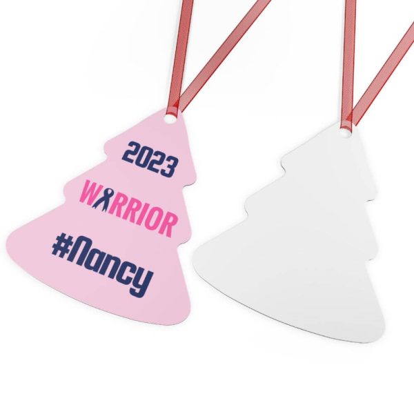 Personalized cancer warrior ornament