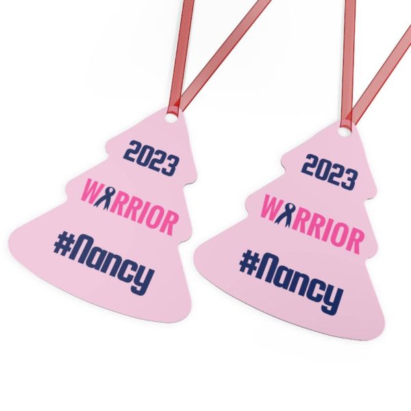 Custom cancer survivor ornament