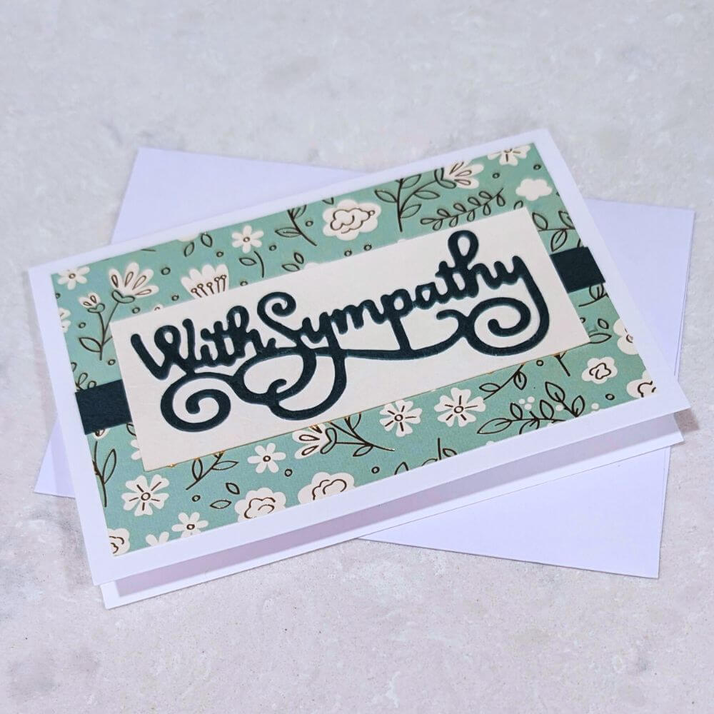 Elegant Handmade Sympathy Card, Handmade Bereavement Card